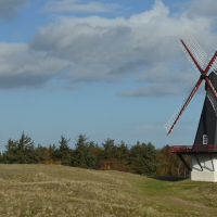 Historische Windmühle in Sønderho.
